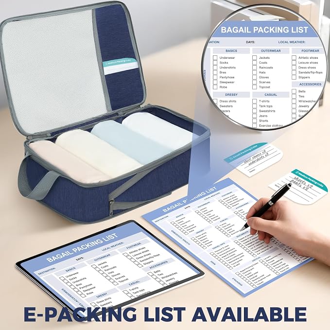 BAGAIL 6 Set/4 Set Lightweight Compression Packing Cubes - Image 2