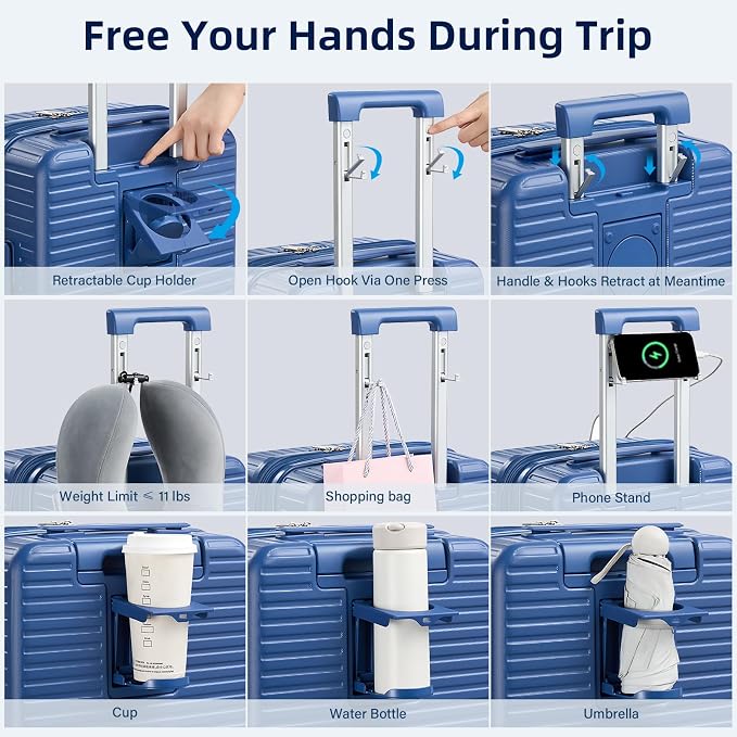 Hard Shell Suitcases Travel Expandable Luggage, 24 Inch Check in Luggage - Image 2