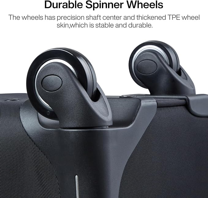 Hanke 3 Piece luggage Sets Softside Expandable luggage - Image 6