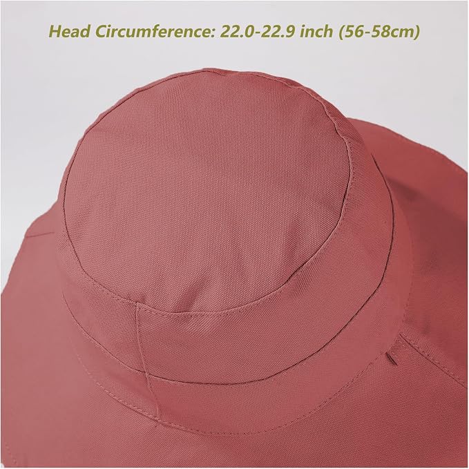 vidsel Womens Sun Hats Wide Brim Reversible Bucket Cotton Hat Packable Summer - Image 7