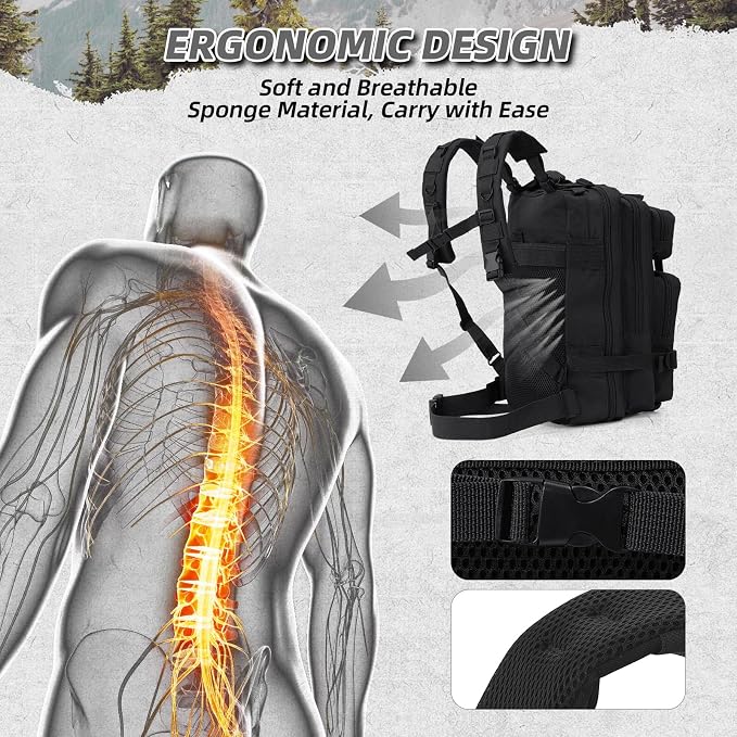 Small Military Tactical Backpack, 30L Tactical Assault Bag - Image 5
