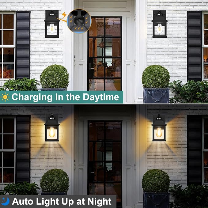 Solar Porch Lights Outdoor, Solar Sconce Lights Outdoor - Image 4