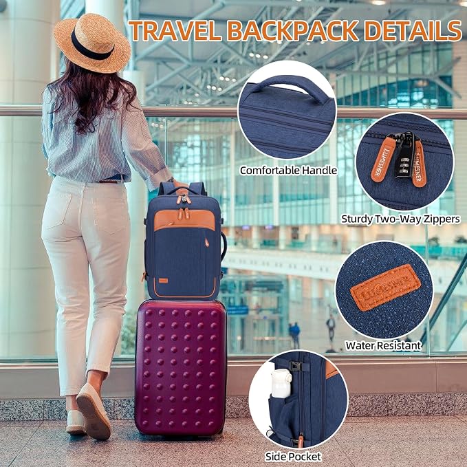 Travel Laptop Backpack, 42L Carry on Luggage, Flight Approved Expandable - Image 6