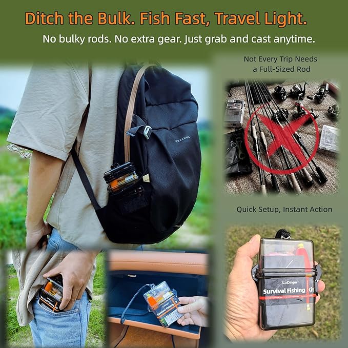 Mini Survival Fishing Kit Small Emergency Fishing Gear Box Pocket Fishing - Image 3