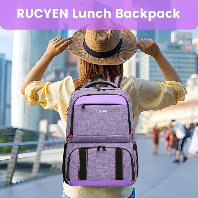 Lunch Backpack, Insulated Cooler Backpack Lunch Box - Image 5