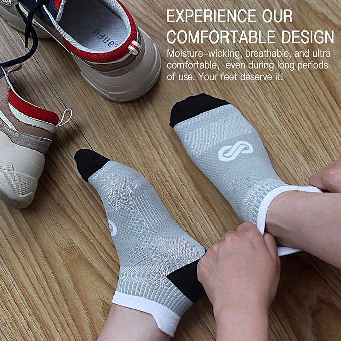PAPLUS Ankle Compression Sock for Men and Women 2/4/6 Pairs, Low Cut - Image 5