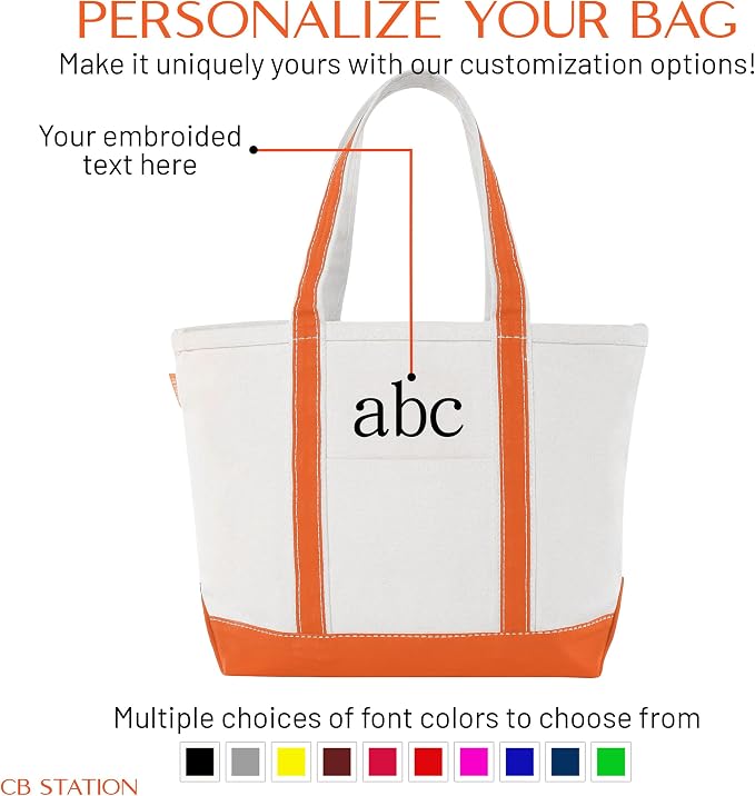 CB STATION Medium Classic Canvas Tote Bag - Image 5