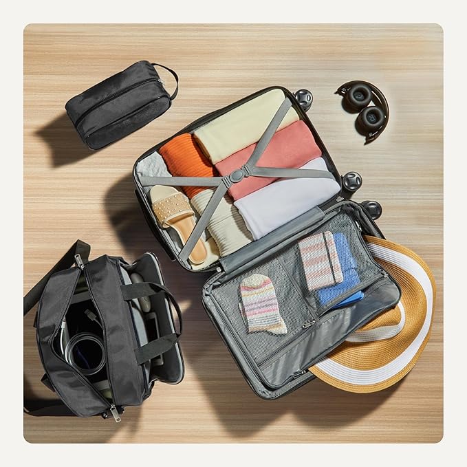 Amazon Basics 3-Piece Luggage Set, Including Carry-On Luggage, and 10" Compact - Image 4