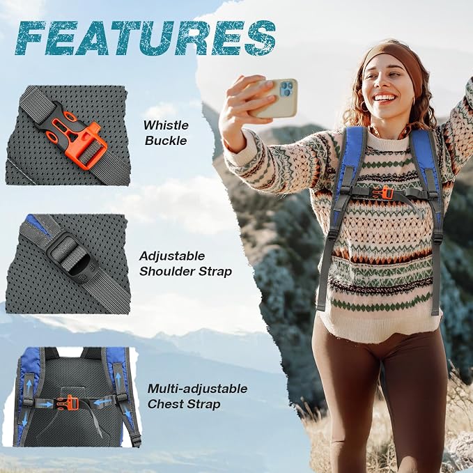 G4Free Packable Hiking Backpack 20L Lightweight Foldable Travel Daypack - Image 5