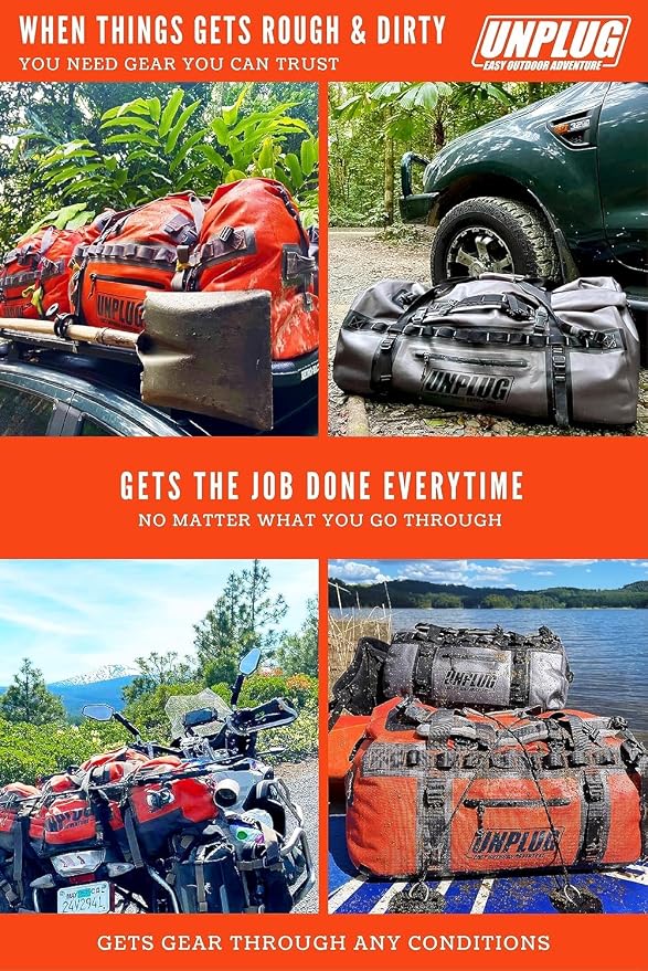 UNPLUG Ultimate Adventure Bag | 1680D Heavy Duty Waterproof Bag | Large Travel - Image 7