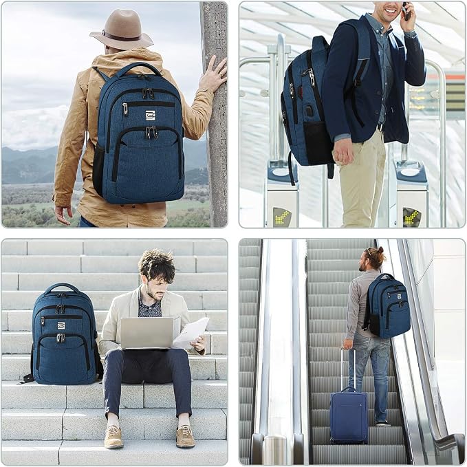 Laptop Backpack, Business Travel Anti Theft Slim Durable Laptops Backpack - Image 7