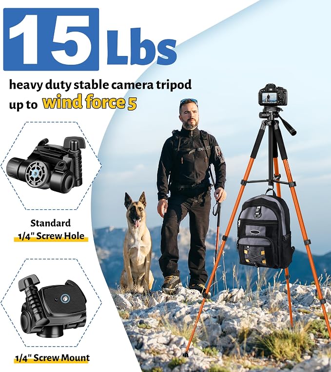 JOILCAN Tripod for Camera, Phone Tripods for Video Recording Photo Vlog - Image 2