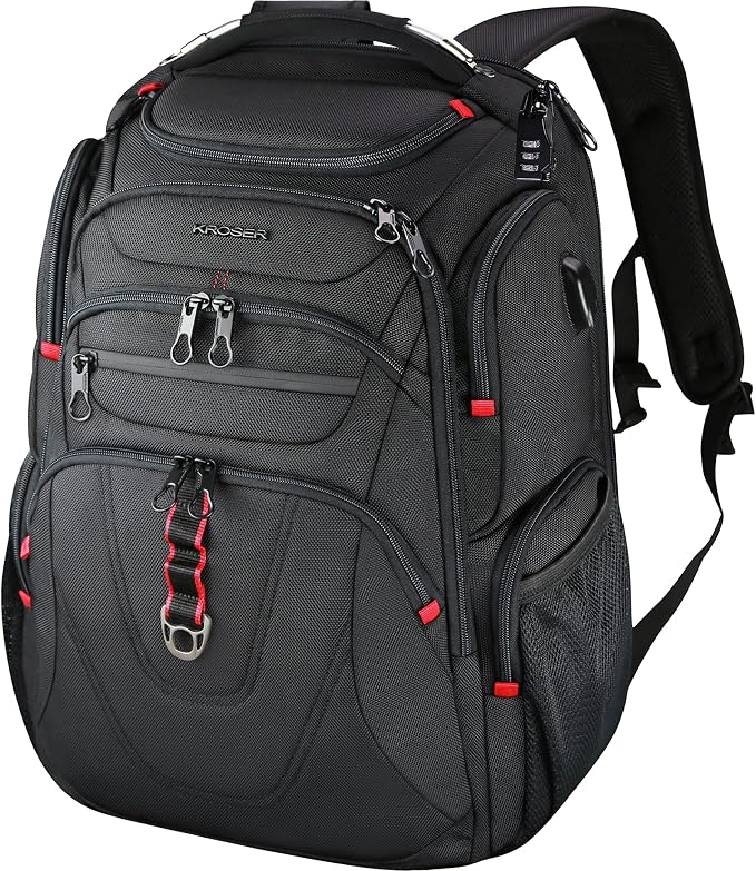 KROSER TSA Friendly Travel Laptop Backpack 17.3 inch XL Computer Backpack by KROSER