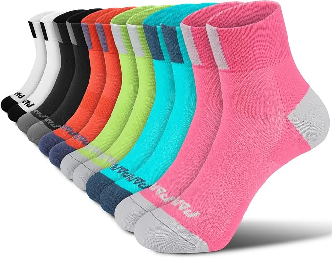 PAPLUS Ankle Compression Socks for Women 6 Pairs, Running Athletic Socks by PAPLUS
