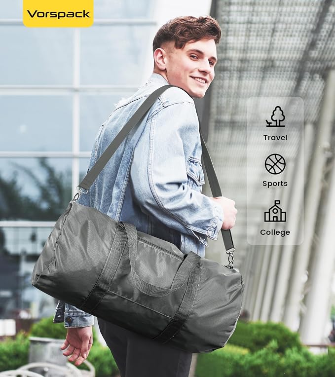Vorspack Duffel Bag 20-24-28 Inches Foldable Gym Bag - Image 5