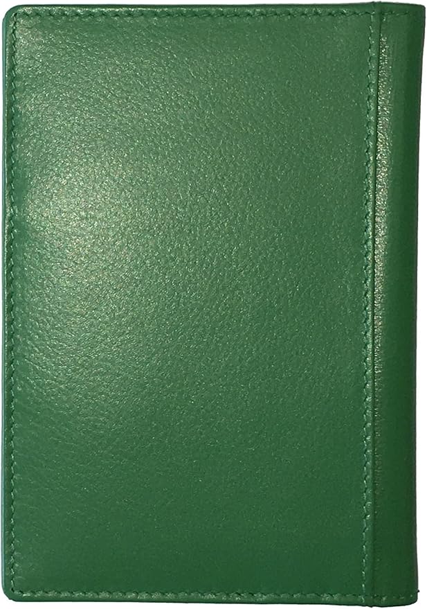 Personalized Monogrammed Emerald Green Leather RFID Passport Wallet - Image 6