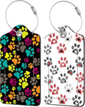 2 Pack Paw Pattern Luggage Tags by EOBKLAX
