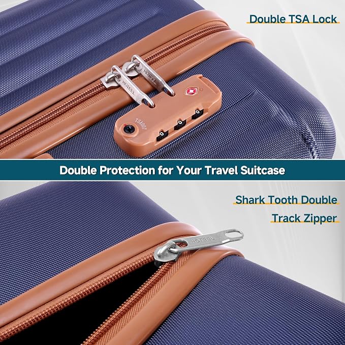 Hoteel 20Inch Luggage 3-piece Set, 360° Universal Suitcases - Image 3