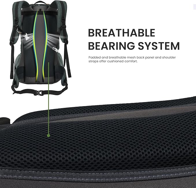MOUNTAINTOP 40L Hiking Backpack Lightweight Travel Backpack - Image 8