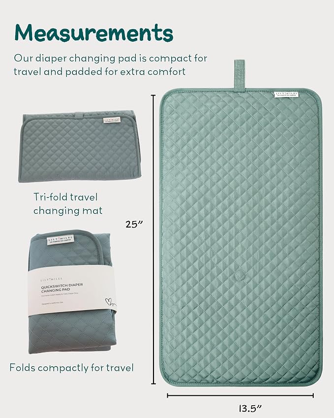 Lily Miles Baby Changing Pad Portable, Diaper Changing Mat - Image 4