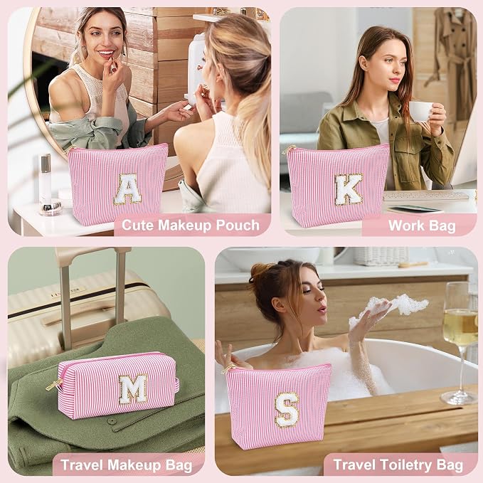 YOOLIFE Personalized Initial Makeup Bag - Image 6