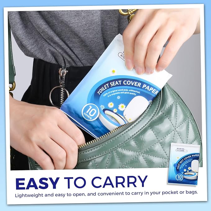 YGDZ Toilet Seat Covers Disposable, XL Flushable Toilet Seat Covers Travel - Image 5