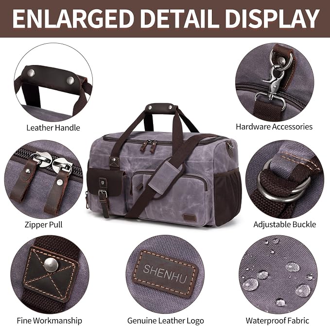 Travel Duffle Bag Weekender Bag - Image 7