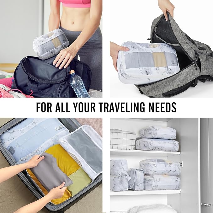 Veken 8 Set Packing Cubes for Travel Essentials, Suitcase Organizer Bags in 4 - Image 7