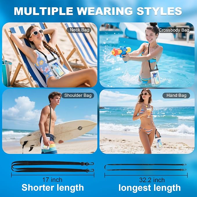 2 Pack Large Waterproof Phone Pouch, Waterproof Phone Case - Image 7