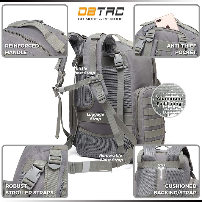 Diaper Bag Backpack for Dad, DBTAC Large Baby Nappy Bag for Men w/Changing Mat - Image 9