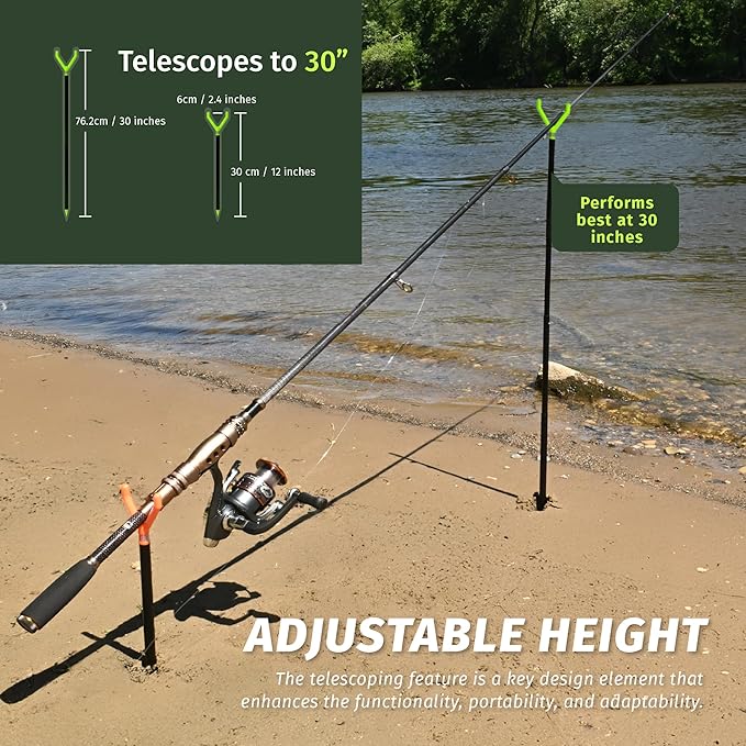 Fishin’ Stix Trident Telescoping Fishing Rod Holders – Extendable 12"–30" - Image 5