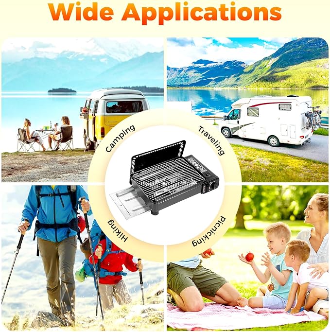Dual Fuel Camping Stove | Windproof Portable Gas Stove - Image 8