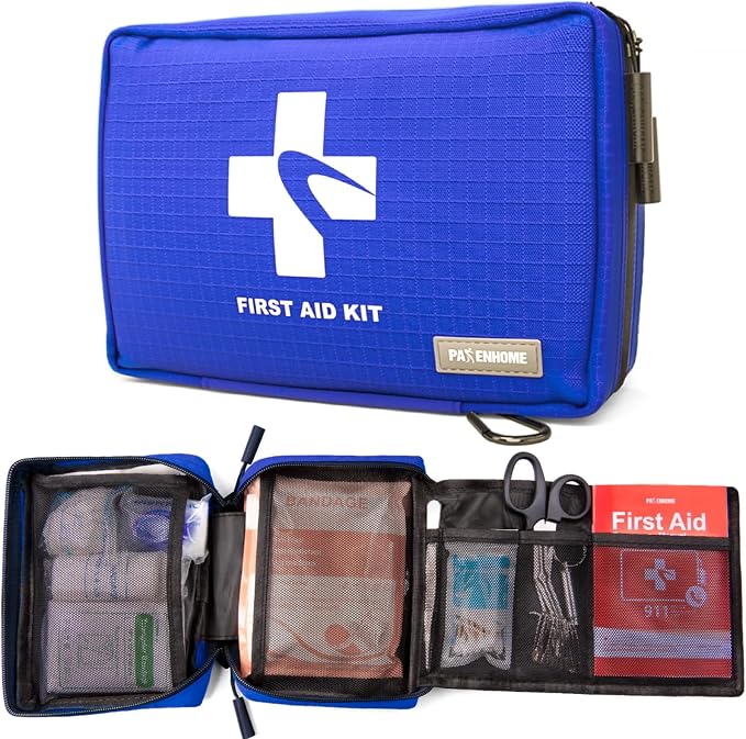 300 PCS First Aid Kit for Home, Businesses, Sports & Outdoor, Premium by PASENHOME