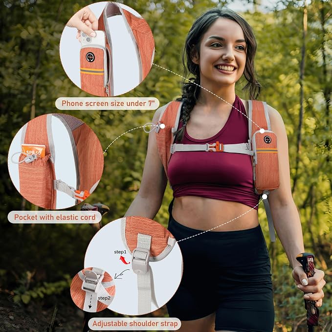 FIORETTO 15L Hiking Backpack for Women Men Mini Packable Backpack Lightweight - Image 2