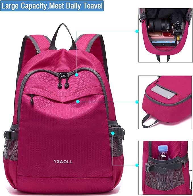 YZAOLL Small Lightweight Packable Hiking Backpack, 20L Hiking Backpack Day Pack - Image 5