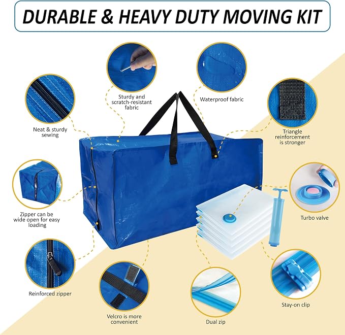 10 Pack Heavy Duty Extra Large Moving Bags - Image 5