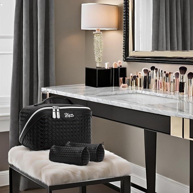 BOYATU Travel Makeup Bags for Women: 3 Pcs Large Make up Bags Set - Image 8