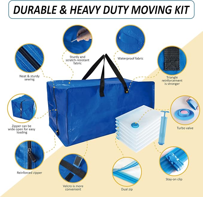 12 Pack Heavy Duty Extra Large Moving Bags - Image 5