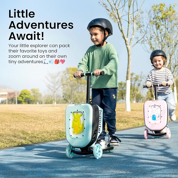 iSporter Luggage Scooter for Kids Ages 2-5 | Ride-On Suitcase Scooters for Boys - Image 8