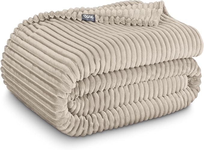 Bare Home Textured Fleece Blanket by BareHome