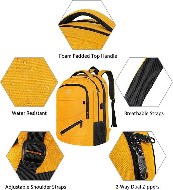 MATEIN 17 Inch Travel Backpack, Water Resistant Commute Work Carryon Bag - Image 6