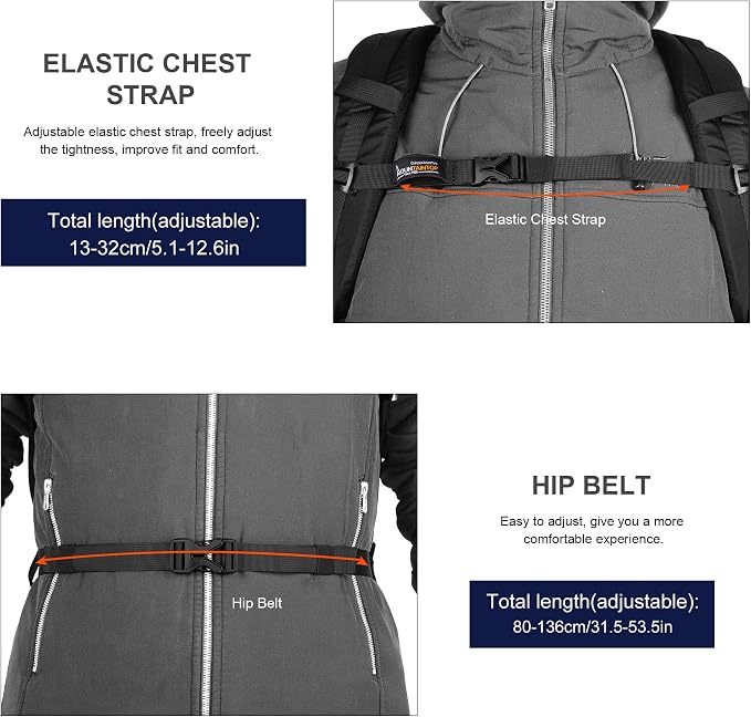 MOUNTAINTOP Hiking Backpack, 30L Camping Backpack, Men Women Hiking Daypack - Image 9