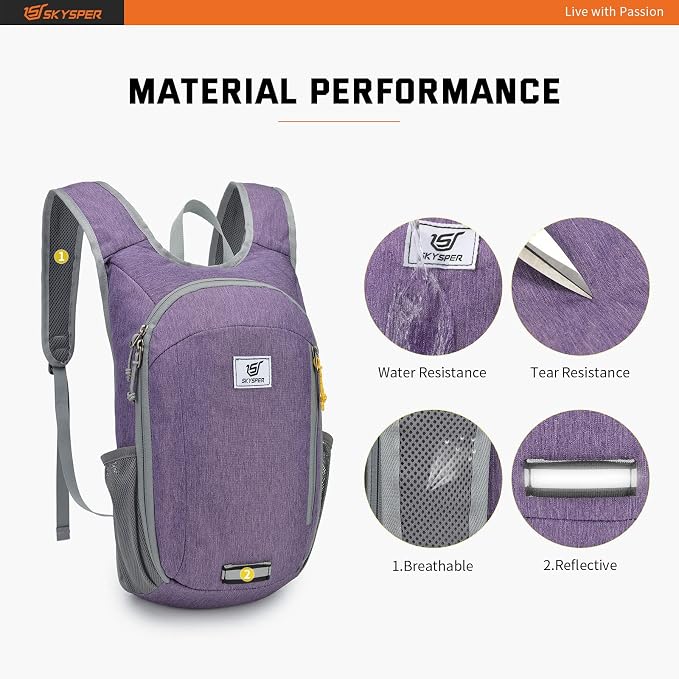 SKYSPER Small Daypack 10L Hiking Backpack Packable Lightweight Travel Day Pack - Image 4