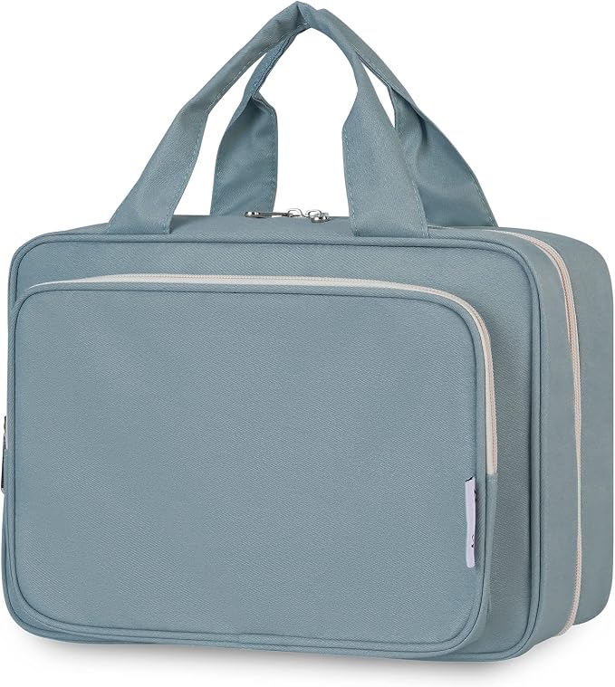 Travel Toiletry Bag for Women Large Hanging Makeup Bag Organizer Toiletries Bag by Narwey