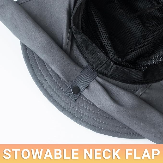 PFFY Sun Bucket Hats for Men Women 3” Wide Brim UPF 50+ Fishing & Beach Hat - Image 4