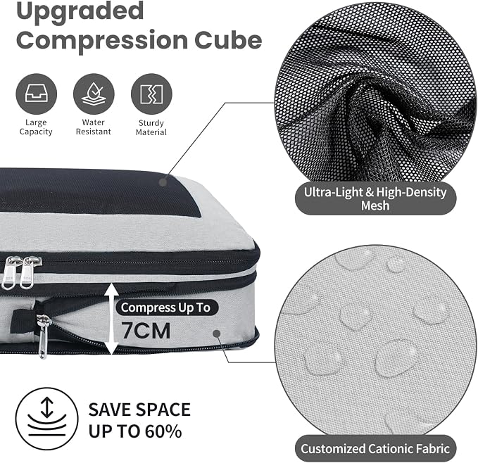 8 Set/6 Set/4 Set Compression Packing Cubes - Image 2