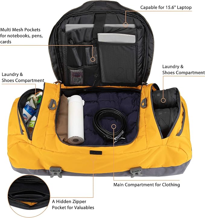 Ubon Large Duffel Bag Weekender Bags - Image 5