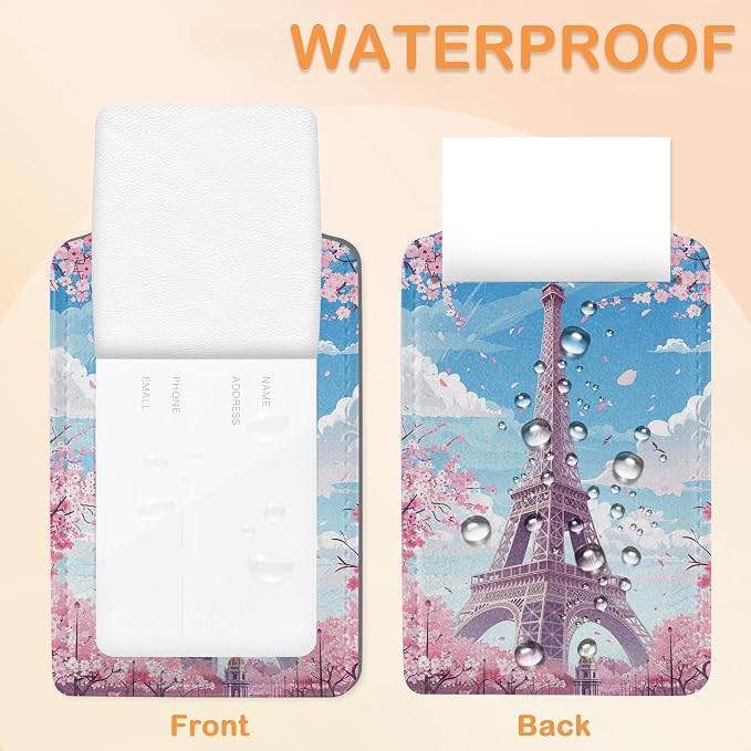 Eiffel Tower Sakura 3 Pack Luggage Tags - Image 3