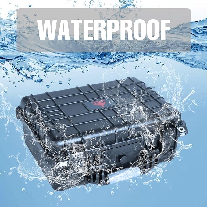 16x 12.8x 6.8 Inch Hard Case, Portable Weather Waterproof Protective Camera Case - Image 4