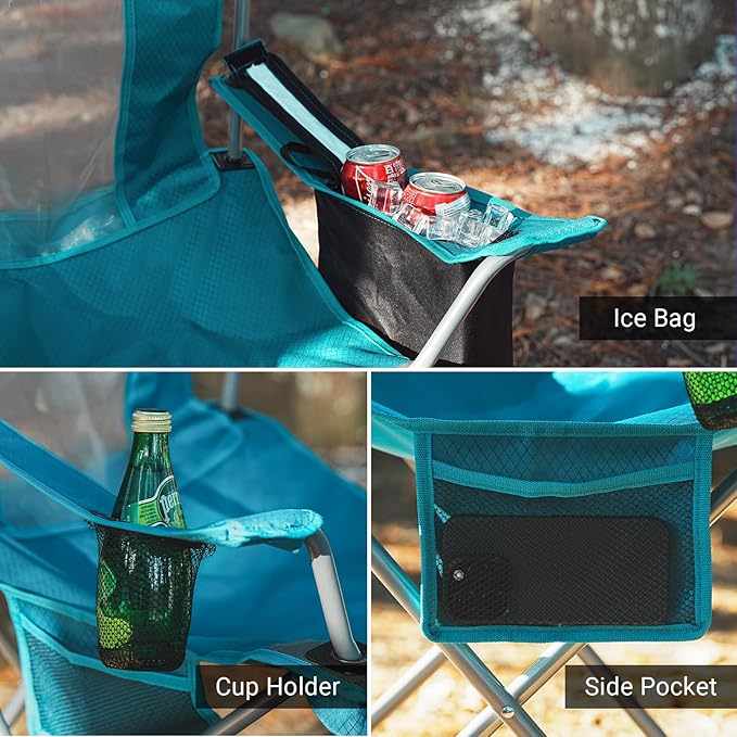 Camping Folding Chair Outdoor Lawn Portable Lightweight Camp Folding Chairs - Image 4